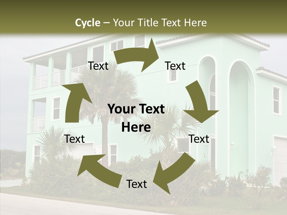 Exterior House Green PowerPoint Template