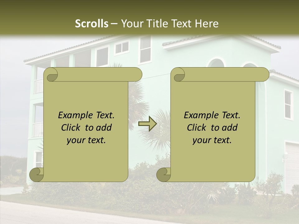 Exterior House Green PowerPoint Template
