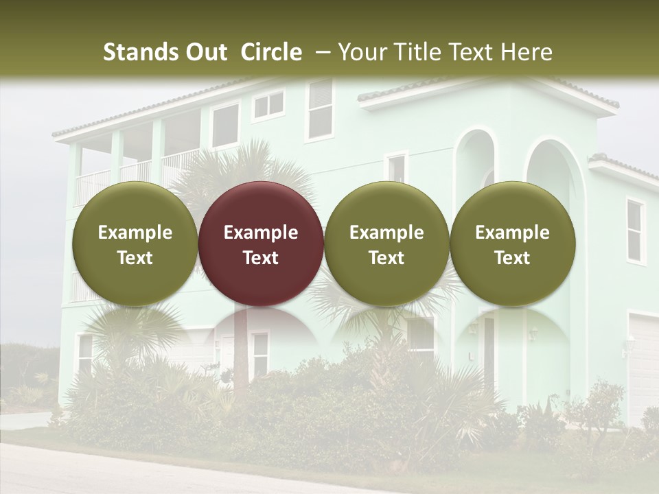 Exterior House Green PowerPoint Template