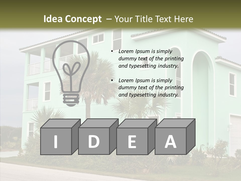 Exterior House Green PowerPoint Template