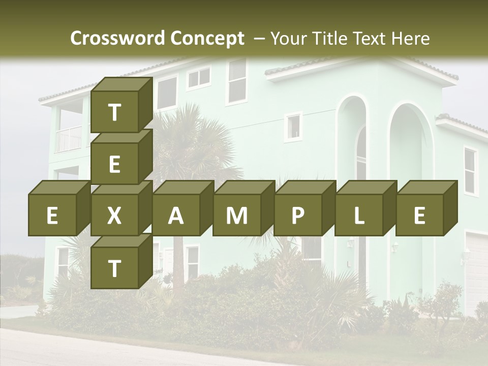 Exterior House Green PowerPoint Template
