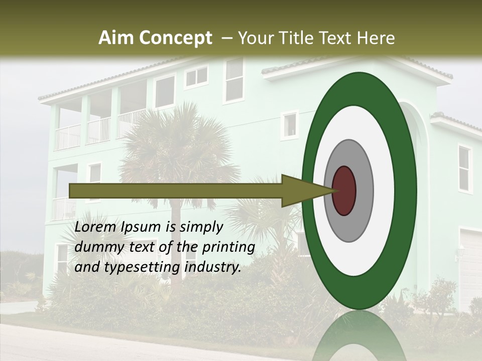 Exterior House Green PowerPoint Template