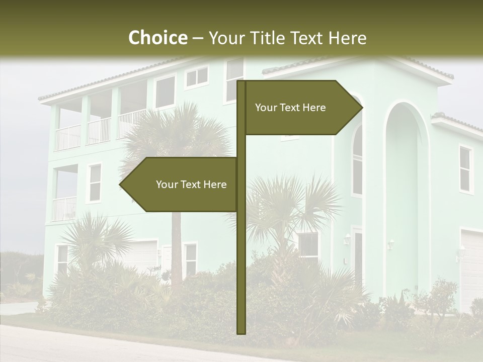 Exterior House Green PowerPoint Template