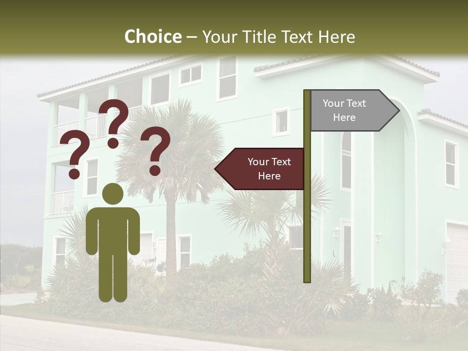 Exterior House Green PowerPoint Template