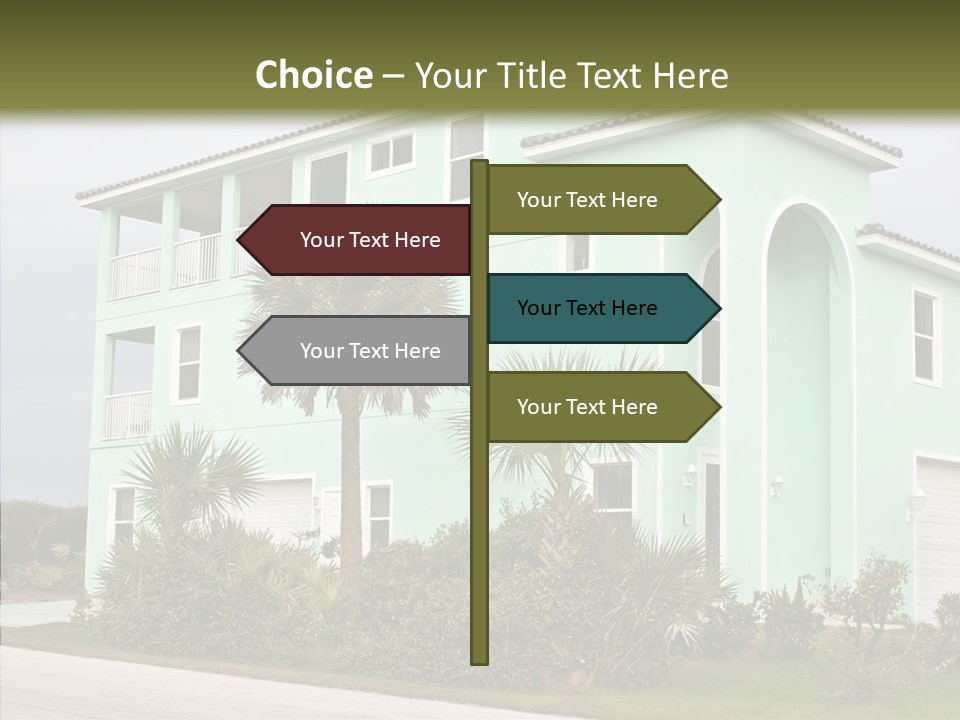 Exterior House Green PowerPoint Template