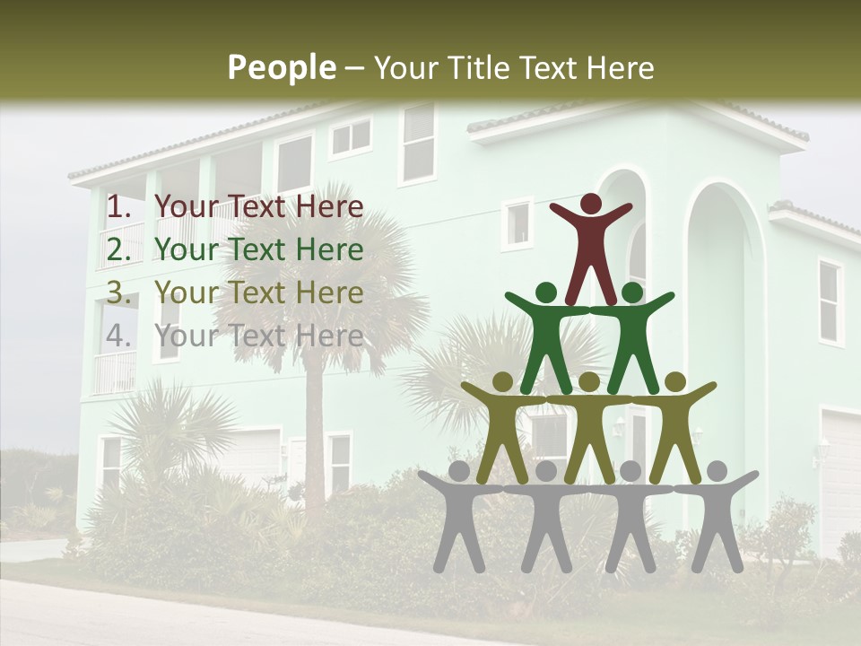 Exterior House Green PowerPoint Template