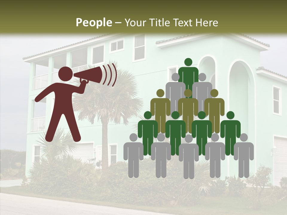 Exterior House Green PowerPoint Template