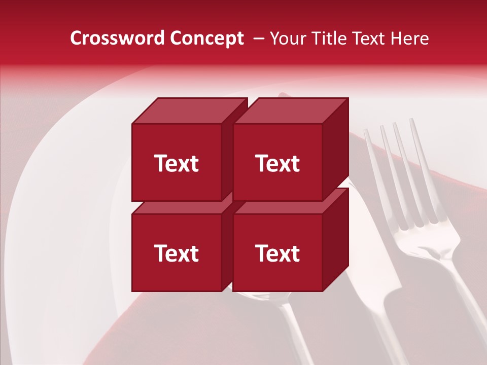 Knife Utensil Fork PowerPoint Template