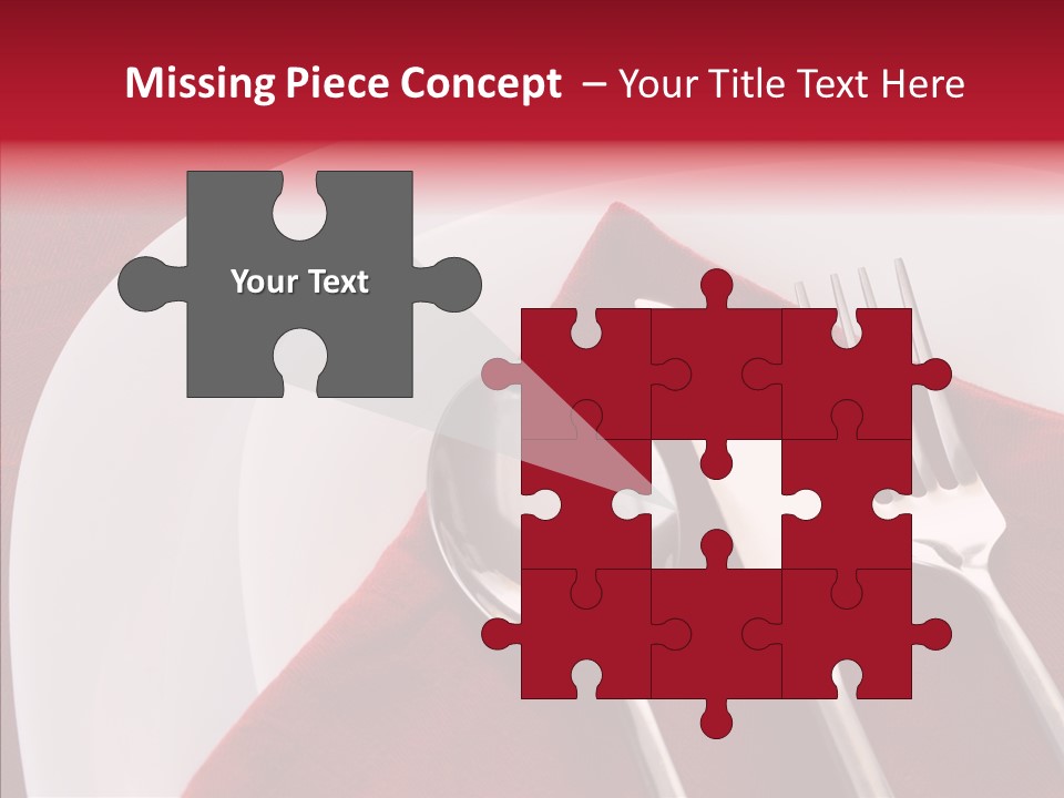 Knife Utensil Fork PowerPoint Template