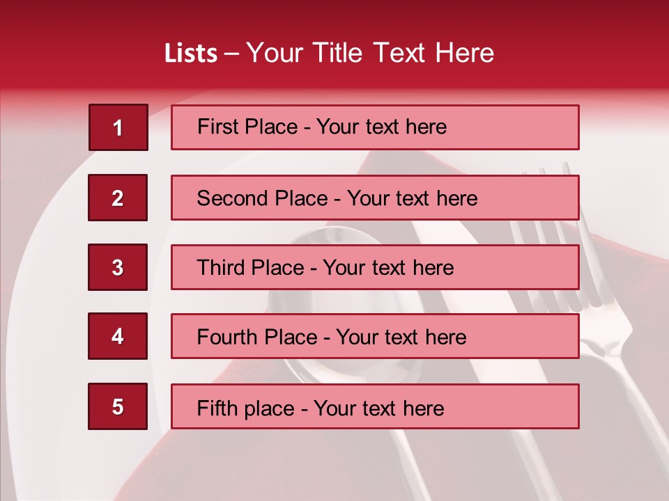 Knife Utensil Fork PowerPoint Template