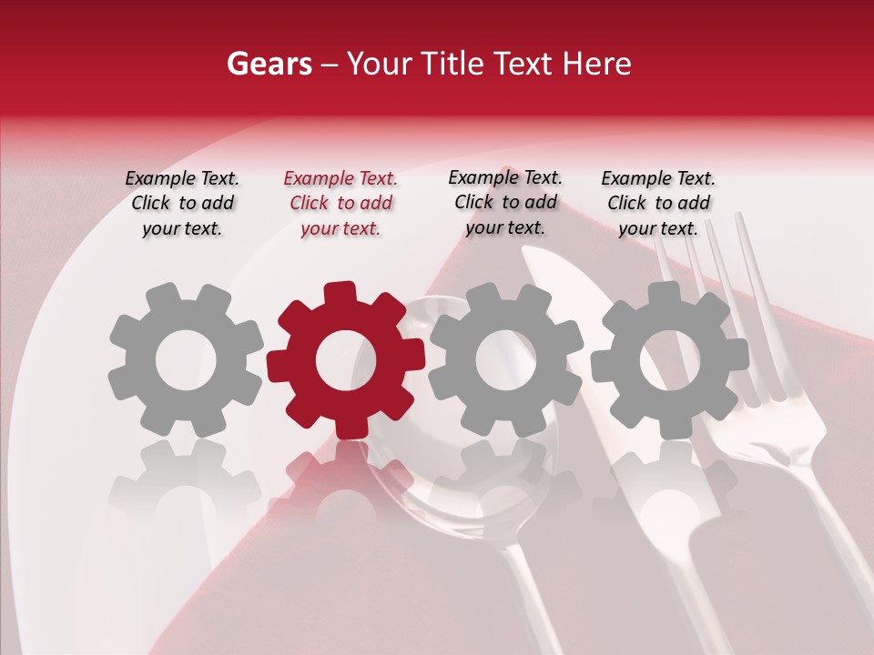 Knife Utensil Fork PowerPoint Template