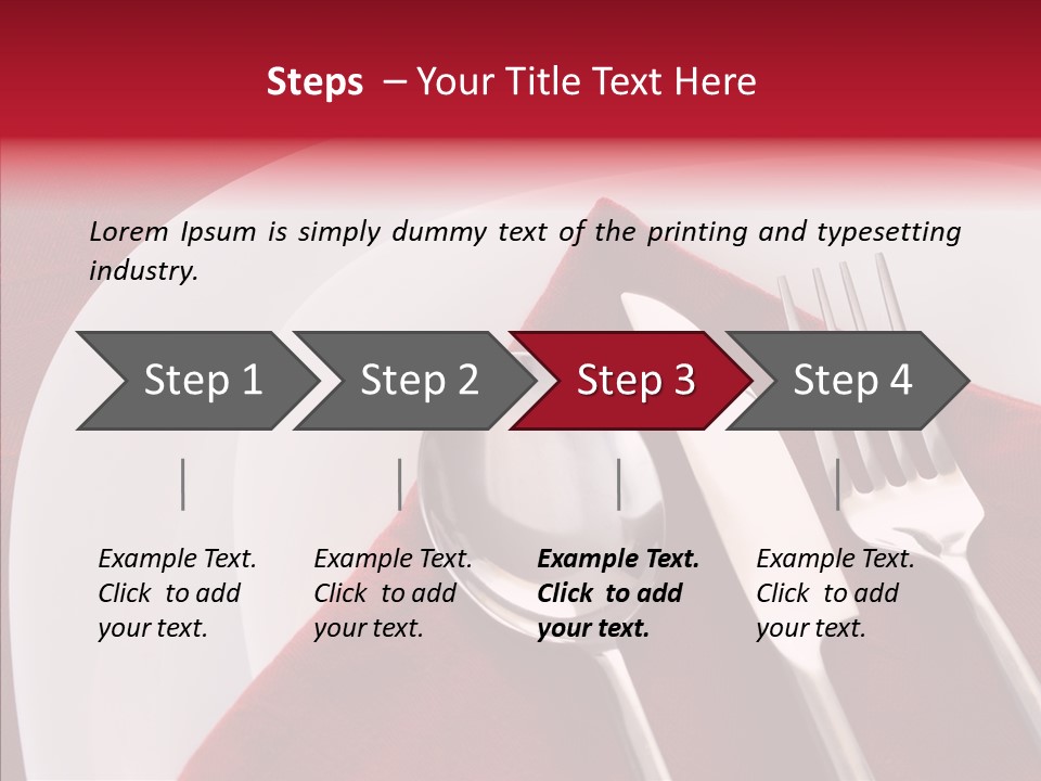 Knife Utensil Fork PowerPoint Template