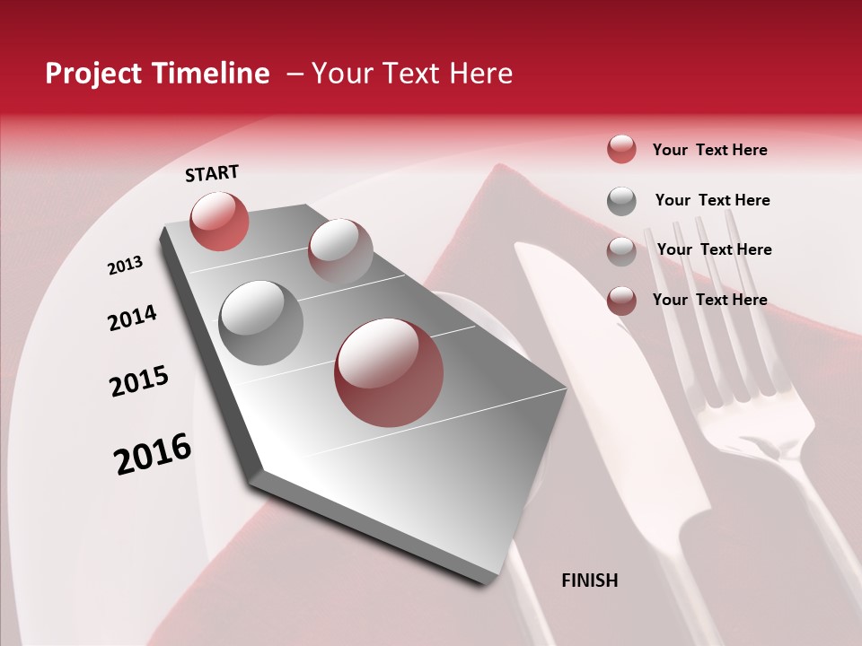 Knife Utensil Fork PowerPoint Template