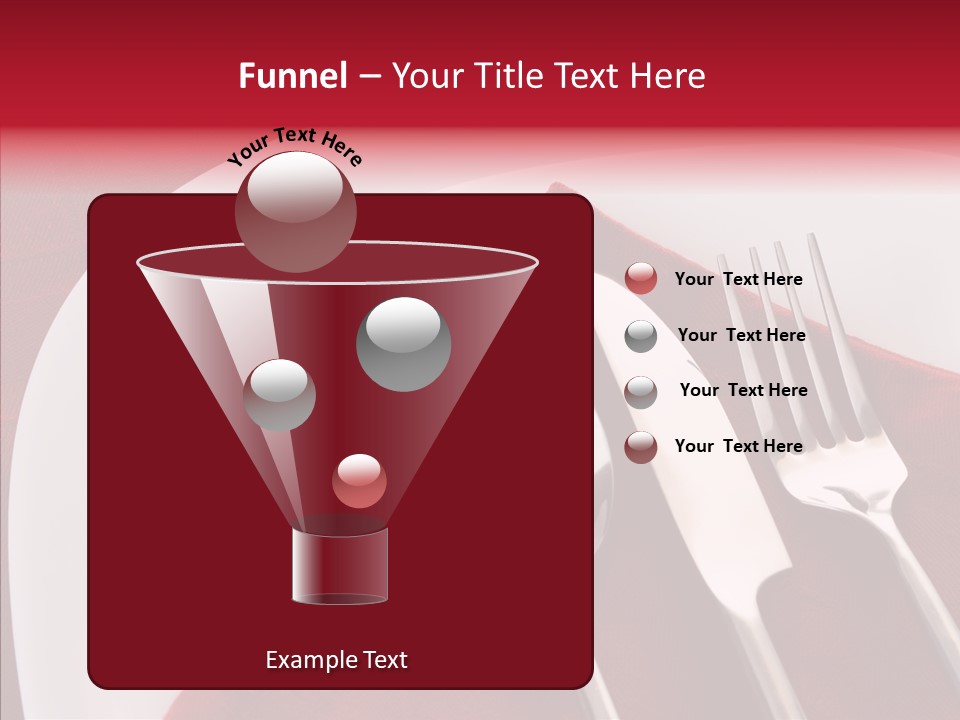 Knife Utensil Fork PowerPoint Template
