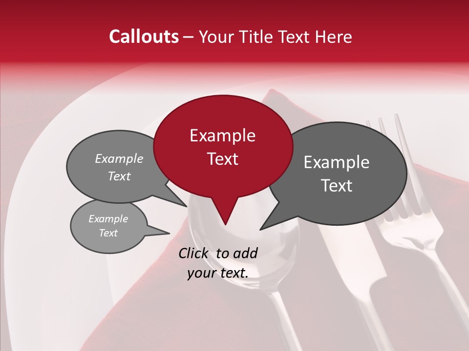 Knife Utensil Fork PowerPoint Template