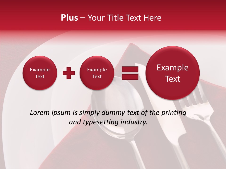 Knife Utensil Fork PowerPoint Template