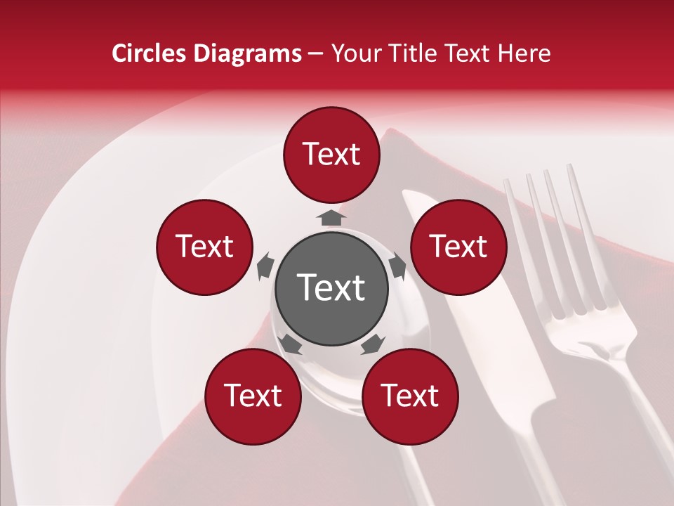 Knife Utensil Fork PowerPoint Template