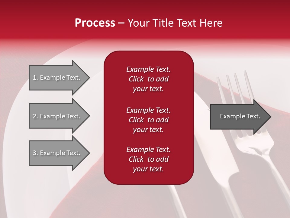 Knife Utensil Fork PowerPoint Template