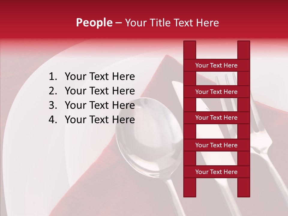 Knife Utensil Fork PowerPoint Template