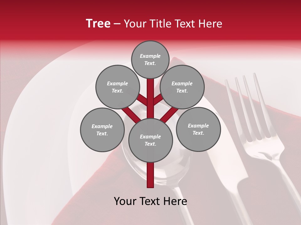 Knife Utensil Fork PowerPoint Template