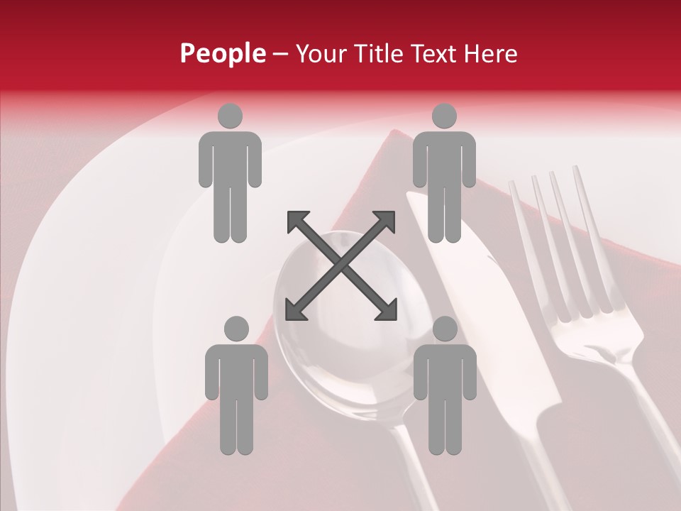 Knife Utensil Fork PowerPoint Template