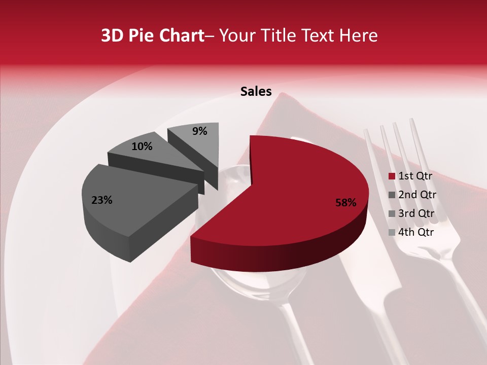 Knife Utensil Fork PowerPoint Template