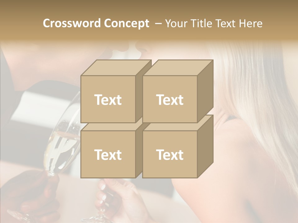 Flirt Woman Man PowerPoint Template