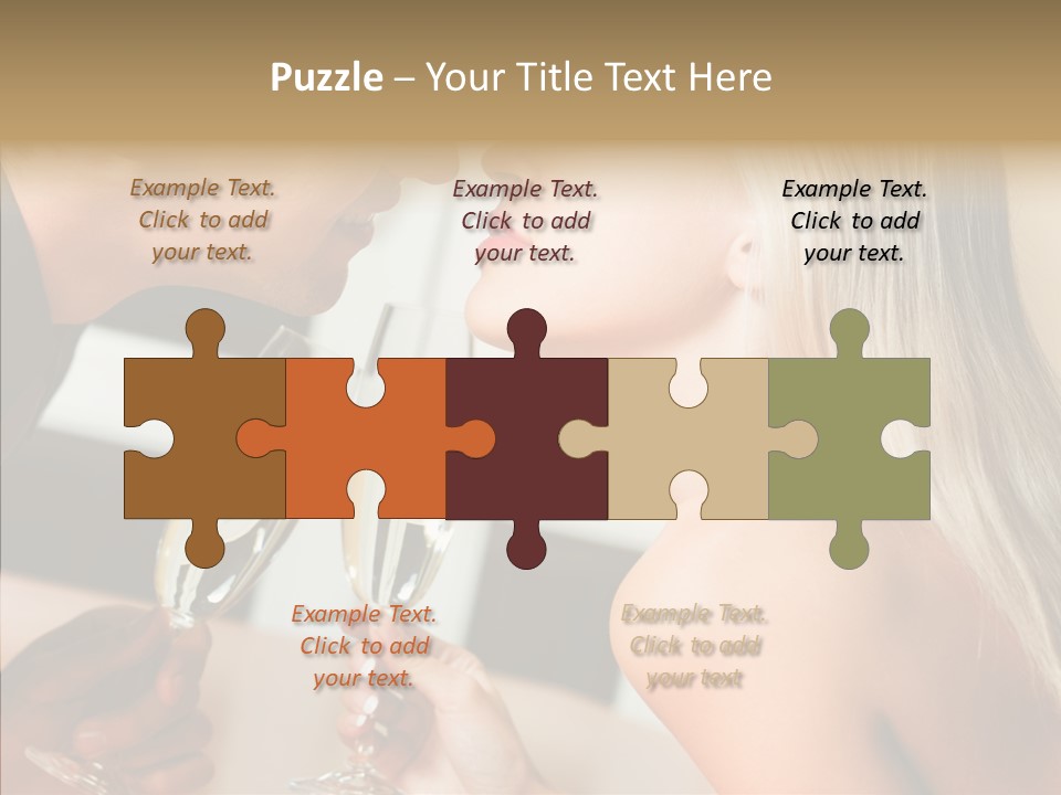 Flirt Woman Man PowerPoint Template