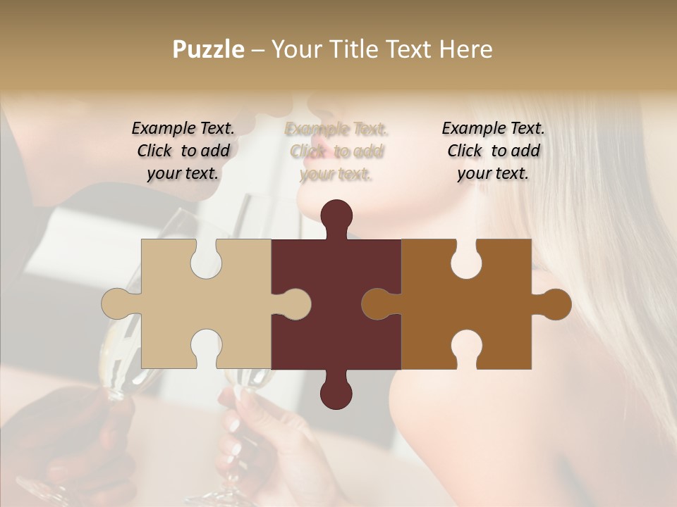 Flirt Woman Man PowerPoint Template