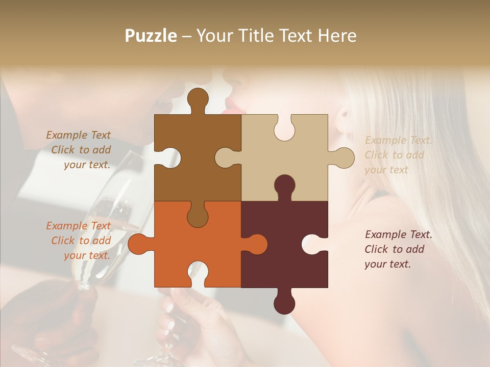 Flirt Woman Man PowerPoint Template