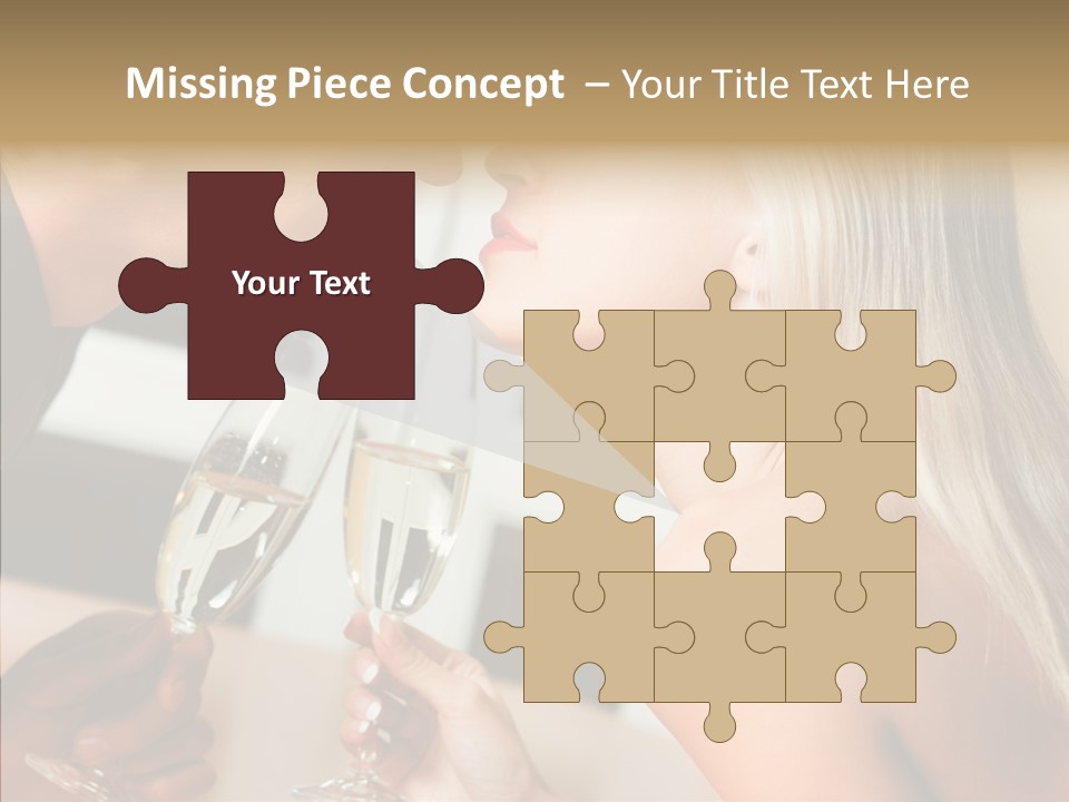 Flirt Woman Man PowerPoint Template