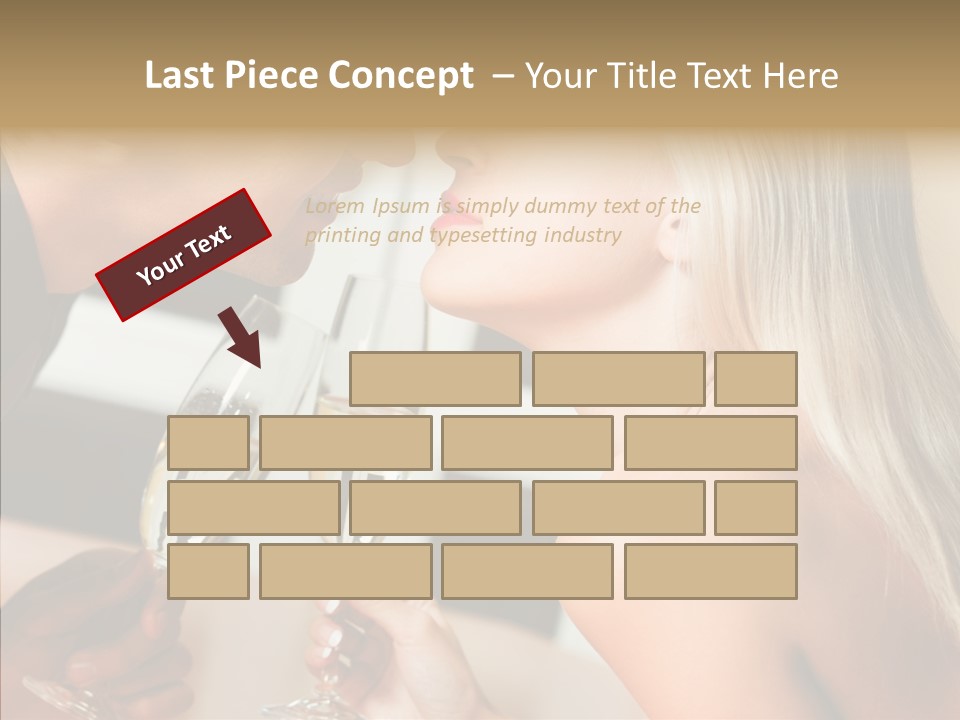 Flirt Woman Man PowerPoint Template