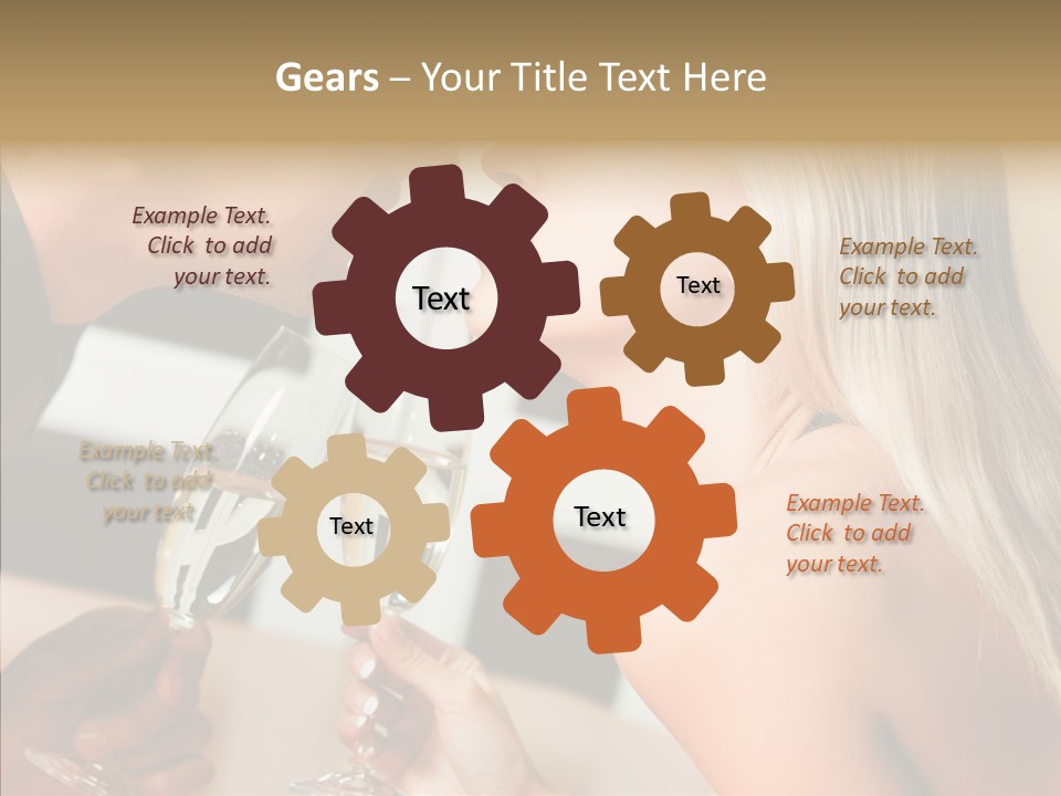 Flirt Woman Man PowerPoint Template