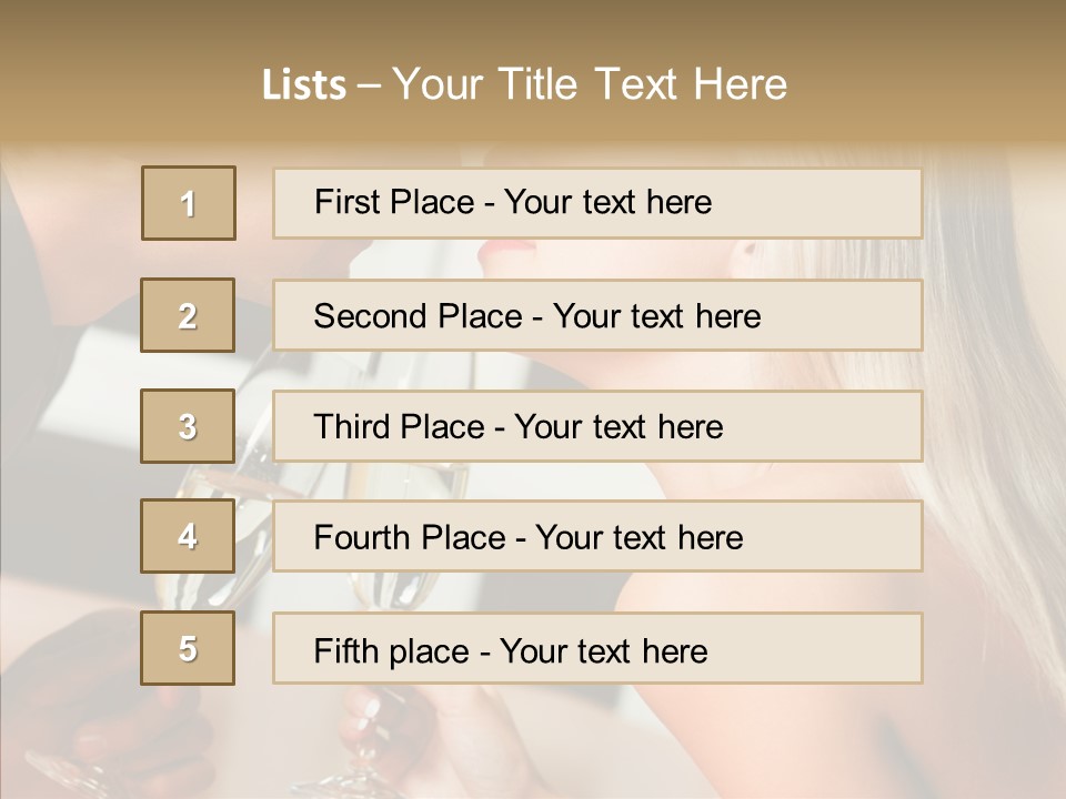 Flirt Woman Man PowerPoint Template