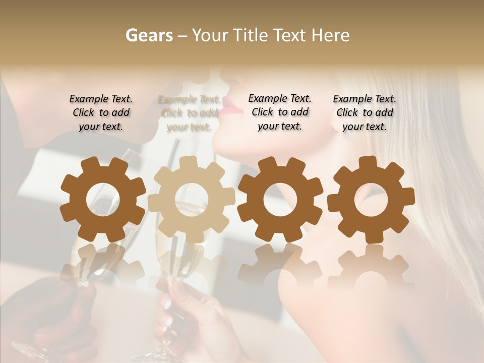 Flirt Woman Man PowerPoint Template