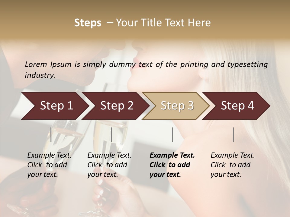 Flirt Woman Man PowerPoint Template