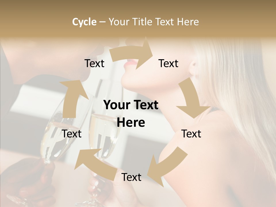 Flirt Woman Man PowerPoint Template