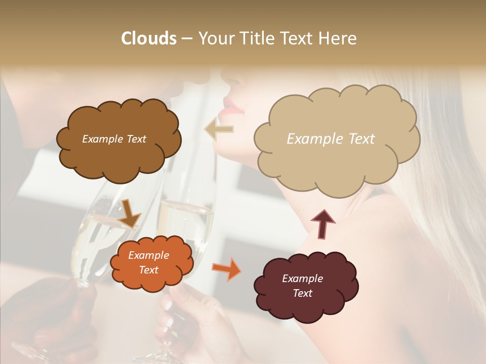 Flirt Woman Man PowerPoint Template