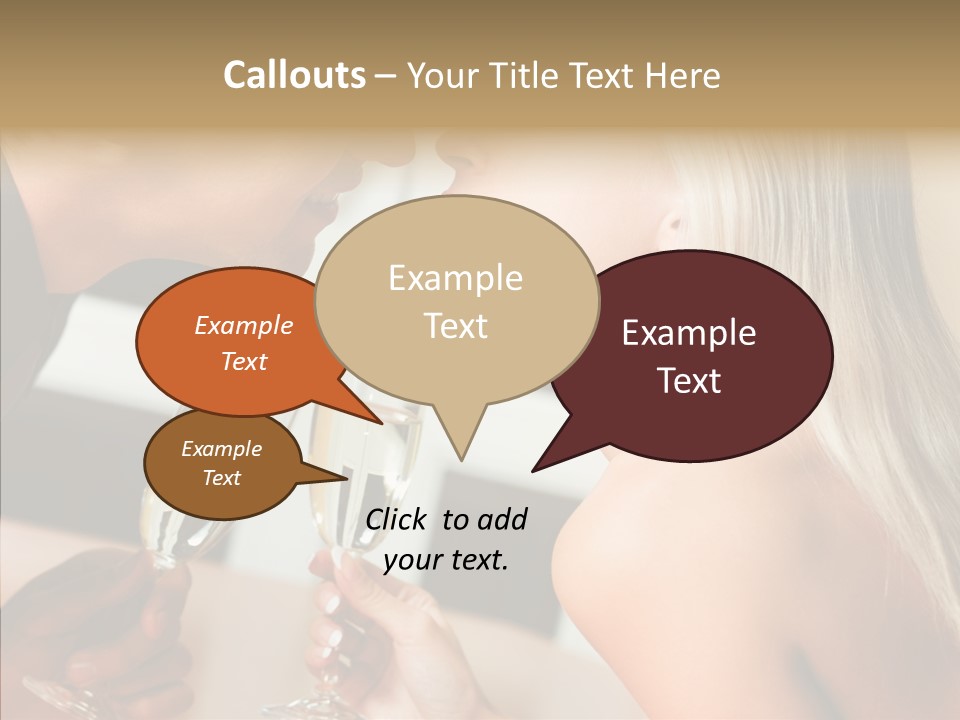 Flirt Woman Man PowerPoint Template