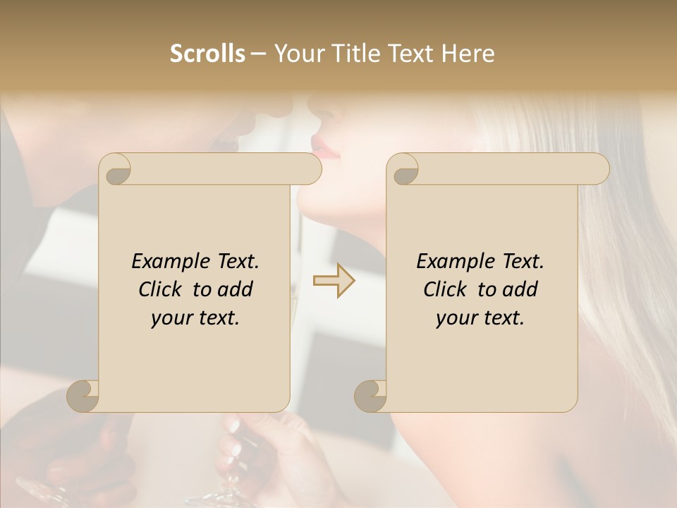 Flirt Woman Man PowerPoint Template