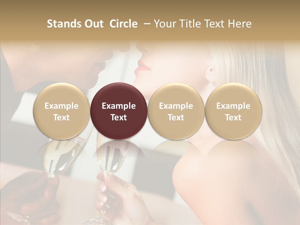 Flirt Woman Man PowerPoint Template