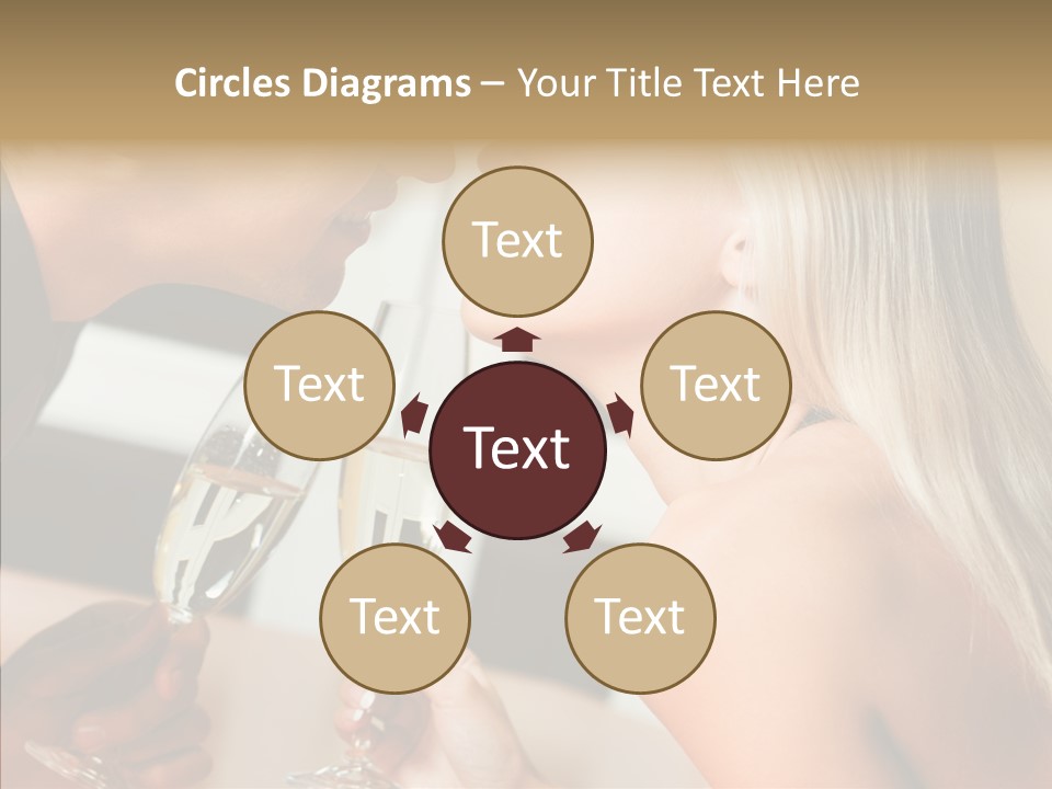 Flirt Woman Man PowerPoint Template