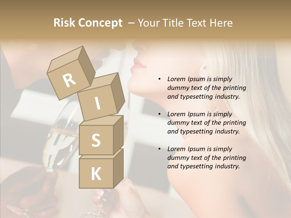 Flirt Woman Man PowerPoint Template