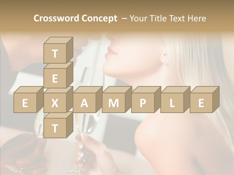 Flirt Woman Man PowerPoint Template