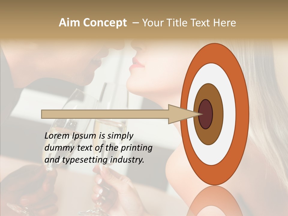 Flirt Woman Man PowerPoint Template