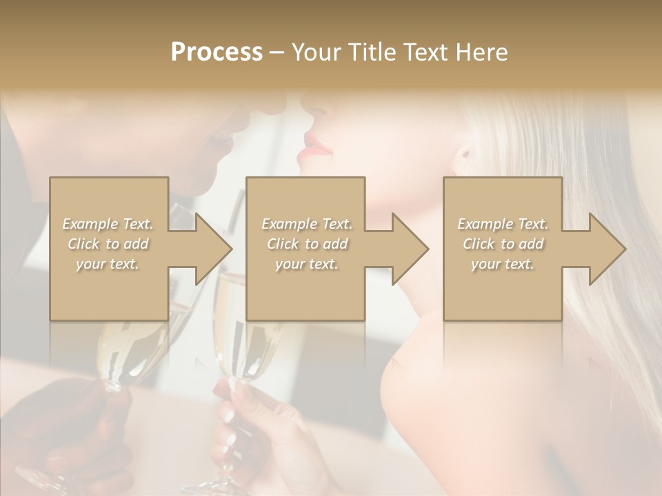 Flirt Woman Man PowerPoint Template