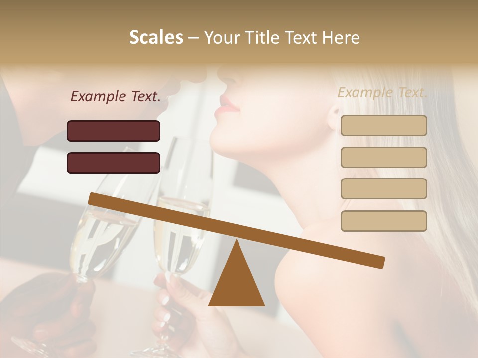 Flirt Woman Man PowerPoint Template