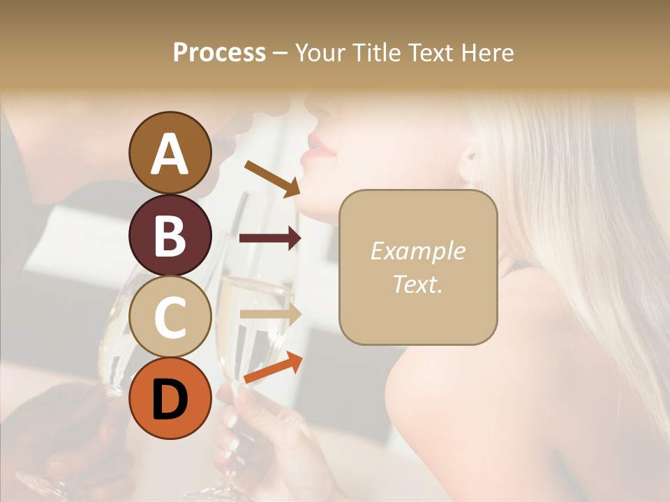 Flirt Woman Man PowerPoint Template