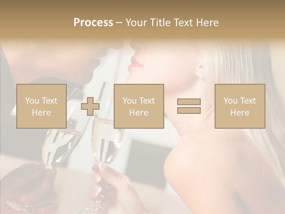 Flirt Woman Man PowerPoint Template