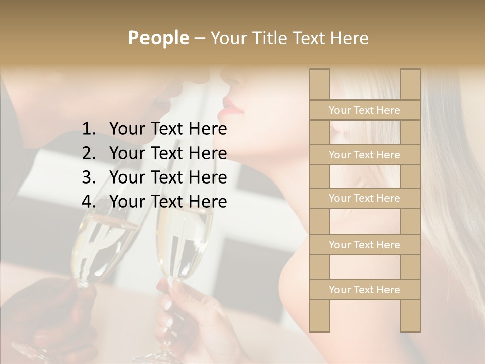 Flirt Woman Man PowerPoint Template